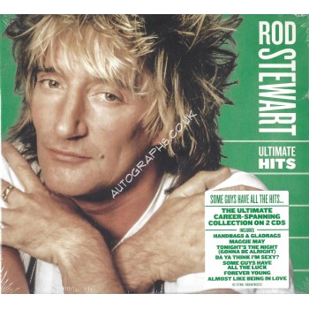 Rod Stewart Signed Art Card For Ultimate Hits CD Rod Stewart Signed Art Card For Ultimate Hits CD