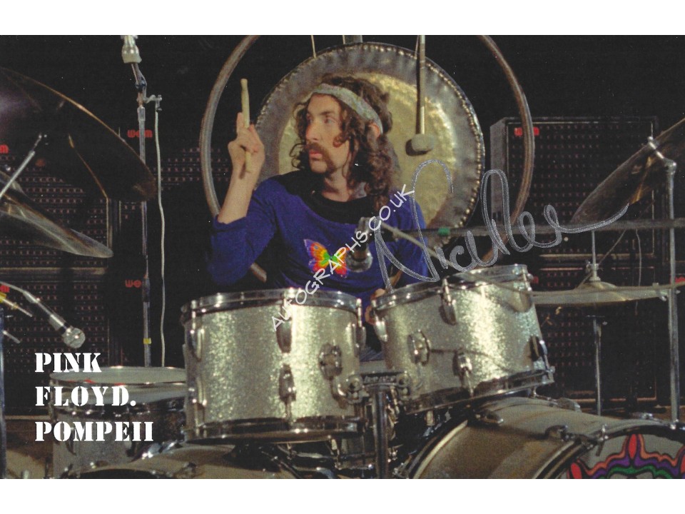 Nick Mason Pink Floyd Signed Art Card For Live At Pompeii 1971 CD Nick Mason Pink Floyd Signed Art Card For Live At Pompeii 1971 CD