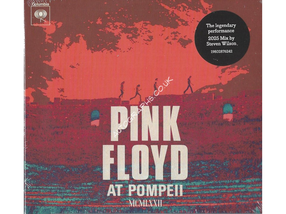 Nick Mason Pink Floyd Signed Art Card For Live At Pompeii 1971 CD Nick Mason Pink Floyd Signed Art Card For Live At Pompeii 1971 CD