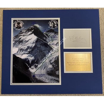 Edmund Hillary & Junko Tabei Signed Mount Everest Display  Ed