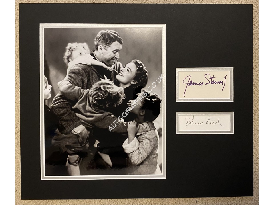 James Stewart & Donna Reed Signed It's A Wonderful Life Display James Stewart & Donna Reed Signed It's A Wonderful Life Display