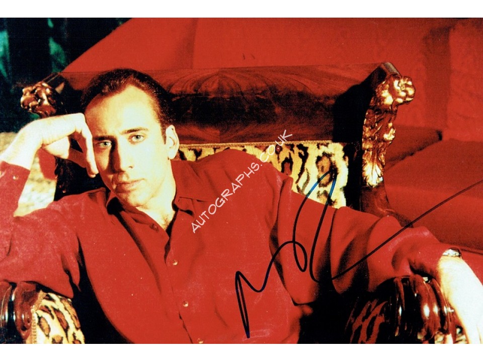 Nicholas Cage Signed Photograph Nicholas Cage Signed Photograph