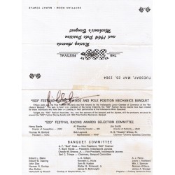 Jim Clark Signed Invitation