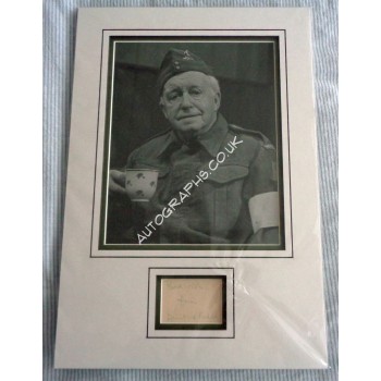 Arnold Ridley Dads Army genuine authentic signed autograph photo display. COA UACC