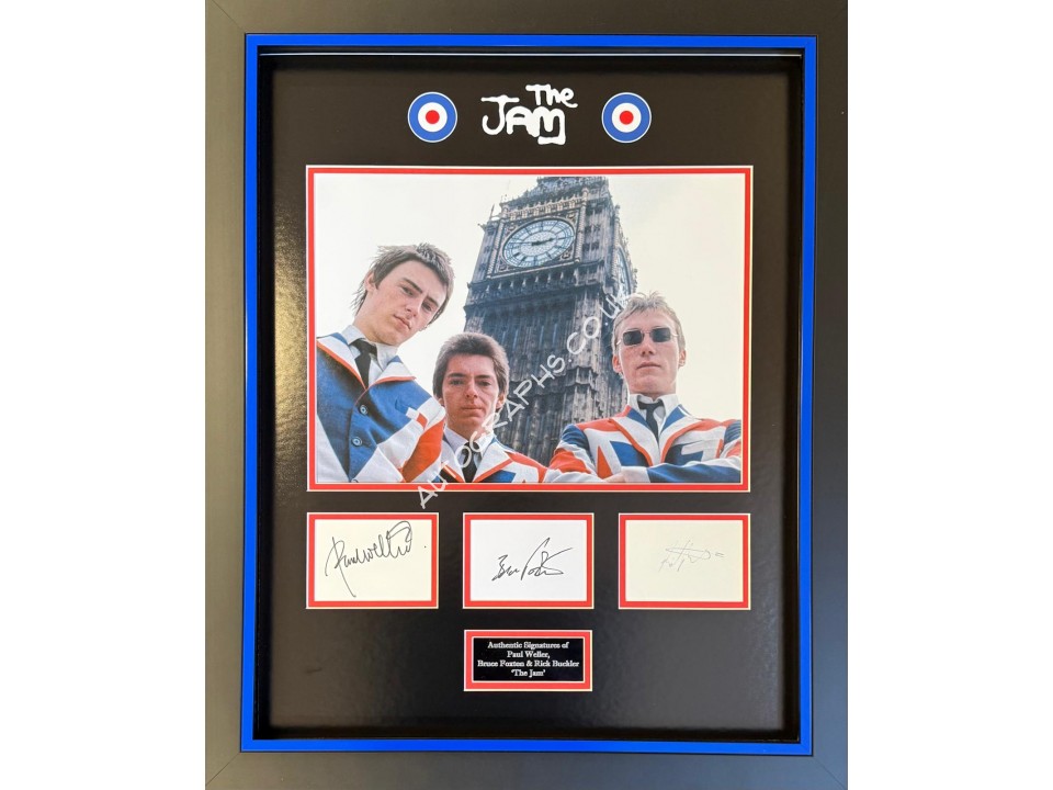 Paul Weller Jam music signed genuine signature autograph display. COA UACC