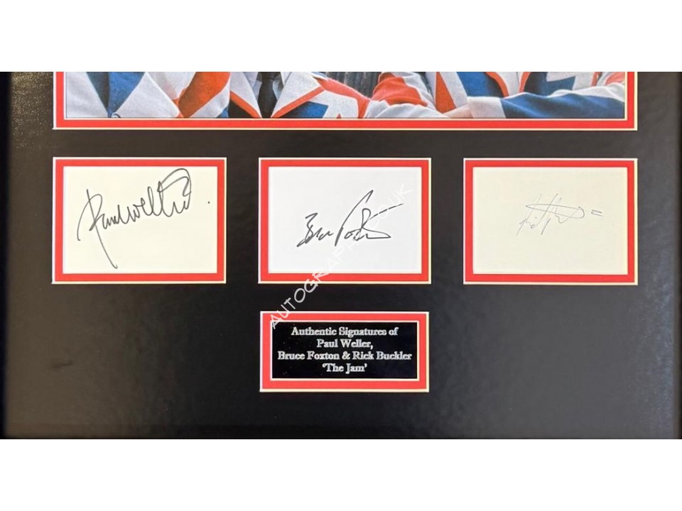 Paul Weller Jam music signed genuine signature autograph display. COA UACC