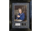 Margaret Thatcher PM large signed genuine signature autograph display. COA UACC