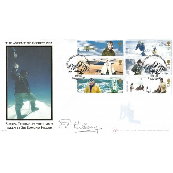 Edmund Hillary Signed Mount Everest Postal Cover Ed