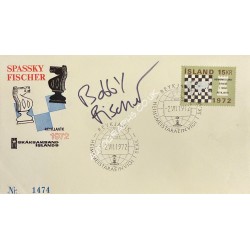 Bobby Fischer Signed FDC