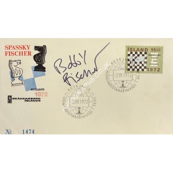 Bobby Fischer Signed FDC