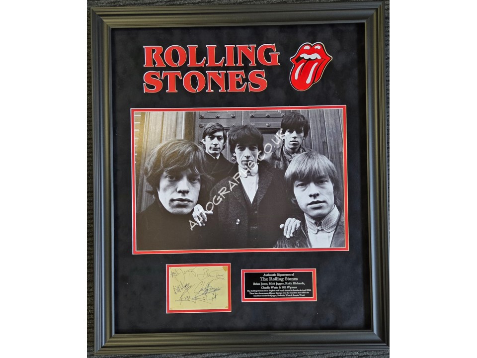 The Rolling Stones music authentic signed signature autograph display. COA UACC The Rolling Stones music authentic signed signature autograph display. COA UACC
