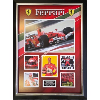 Michael Schumacher F1 Ferrari authentic signed signature autograph display COA UACC