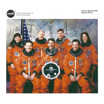 Space Shuttle STS 73 Crew Signed 8x10 NASA Lithograph