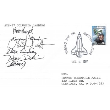 Space Shuttle STS 87 Crew Signed Postal Cover