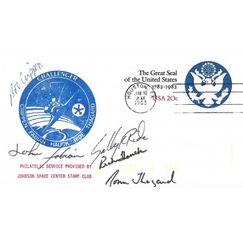Space Shuttle STS 7 Crew Signed Postal Cover