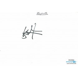 Bjork Signed Card