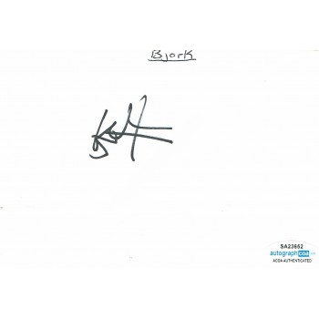 Bjork Signed Card