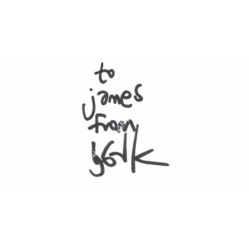 Bjork Signed Index Card