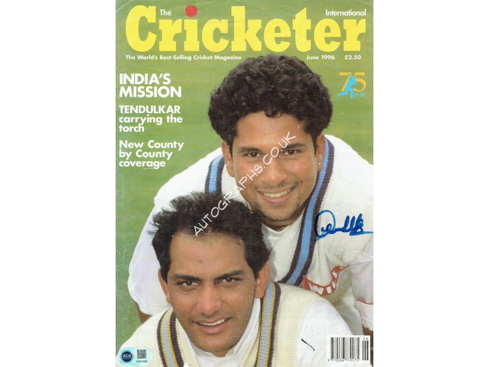 Sachin Tendulkar Signed Magazine Cover Sachin Tendulkar Signed Magazine Cover