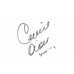 Celine Dion Signed Index Card