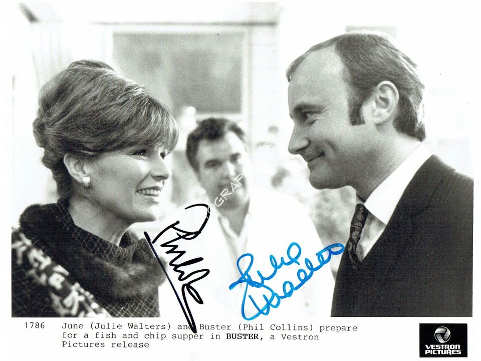 Phil Collins and Julie Walters Signed Photograph Phil Collins and Julie Walters Signed Photograph