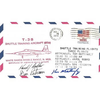 Ken Mattingly Signed Space Shuttle Training Postal Cover STS 4  Apollo 16
