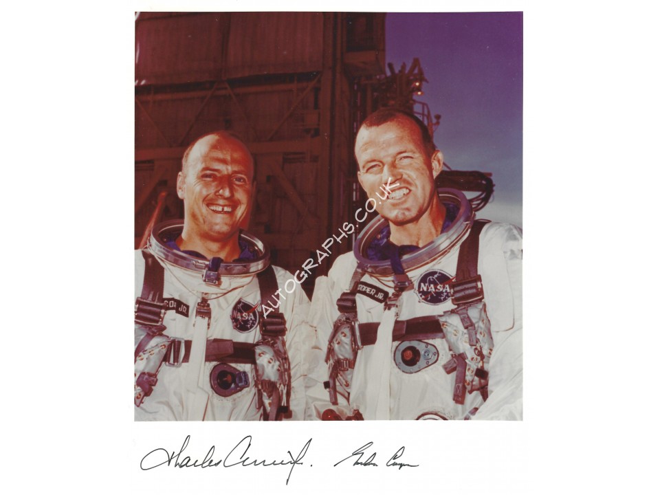 Charles Pete Conrad and Gordon Cooper Gemini 5 Signed 8x10 Photograph Charles Pete Conrad and Gordon Cooper Gemini 5 Signed 8x10 Photograph