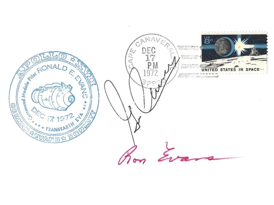 Gene Cernan & Ron Evans Signed Apollo 17 Spacewalk Cover