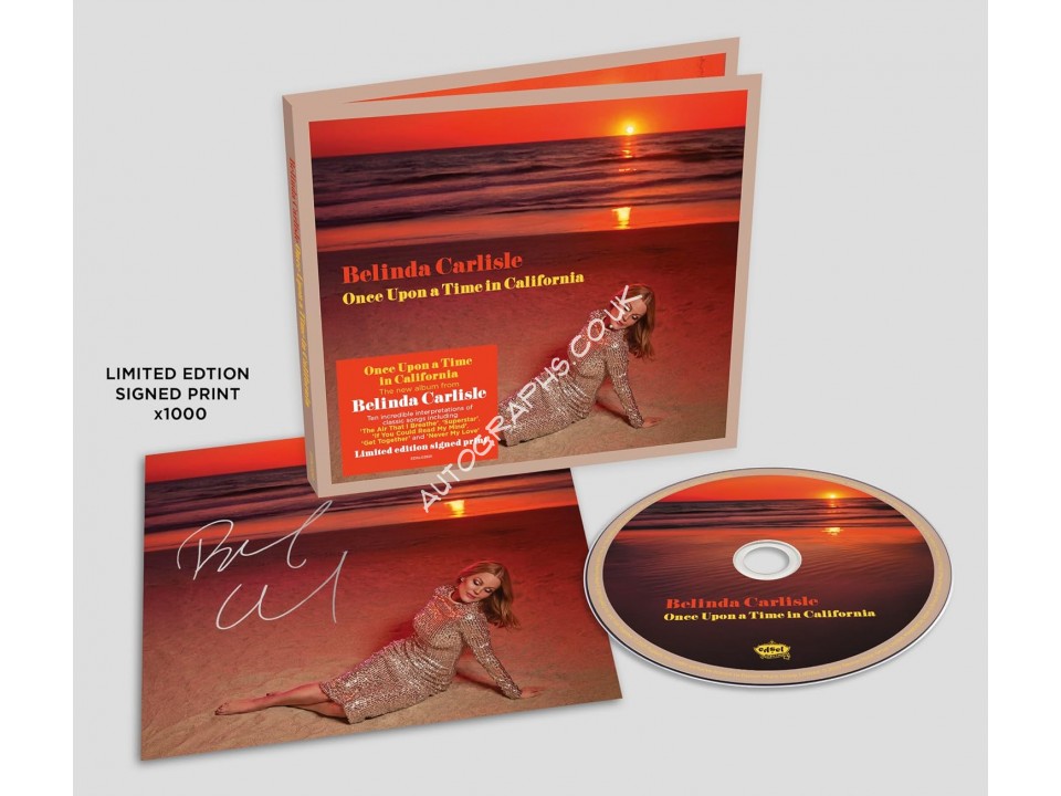 Belinda Carlisle Signed Art Card Once Upon A Time In California