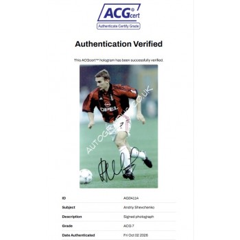 Andre Schevchenko Signed Photograph Andre Schevchenko Signed Photograph