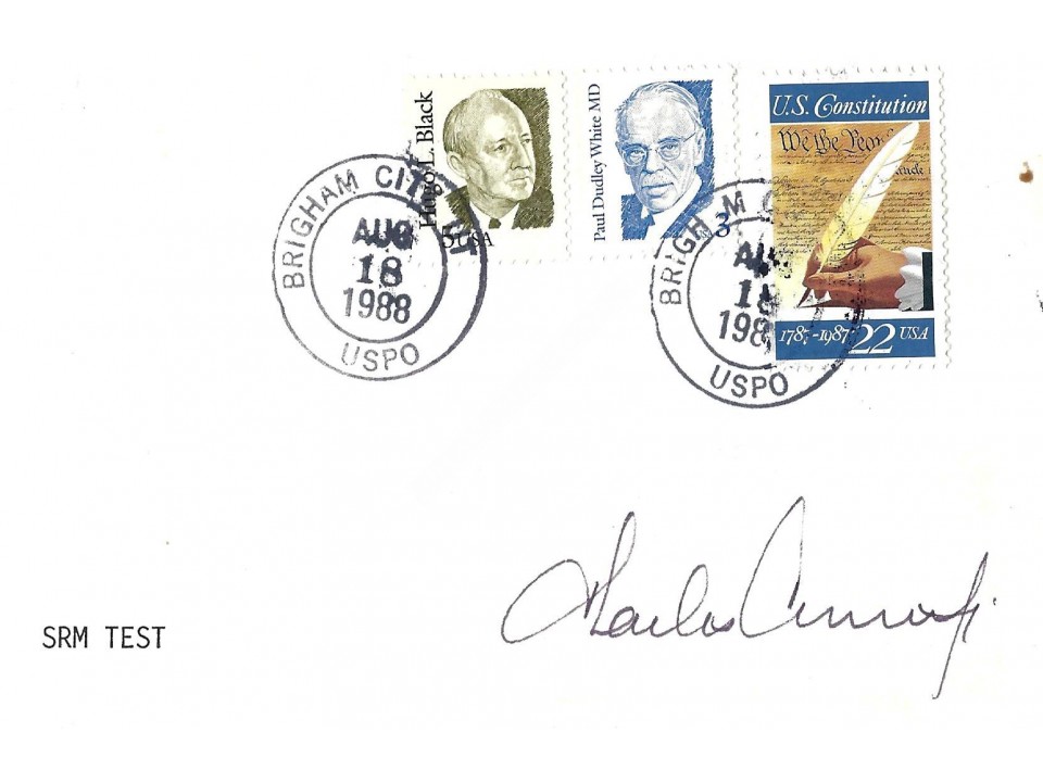 Charles 'Pete' Conrad Apollo 12 Signed SRM Test Postal Cover Charles 'Pete' Conrad Apollo 12 Signed SRM Test Postal Cover