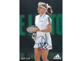 Steffi Graf Signed 6x4 Adidas Postcard Wimbledon Tennis Champion Steffi Graf Signed 6x4 Adidas Postcard Wimbledon Tennis Champion