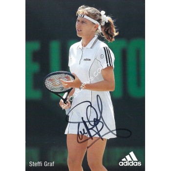 Steffi Graf Signed 6x4 Adidas Postcard Wimbledon Tennis Champion