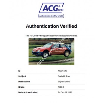 Colin McRae Signed Photograph Colin McRae Signed Photograph
