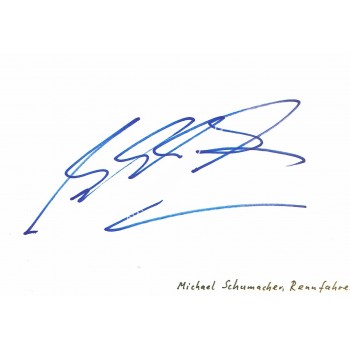 Michael Schumacher Signed Card