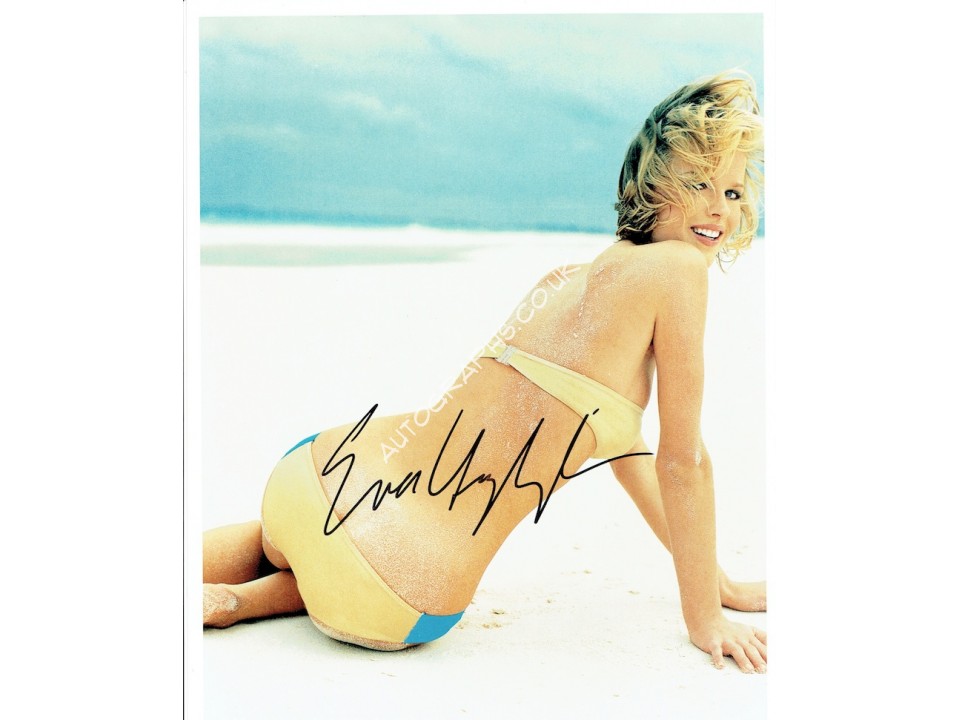 Eva Herzigova authentic signed genuine signature. COA UACC