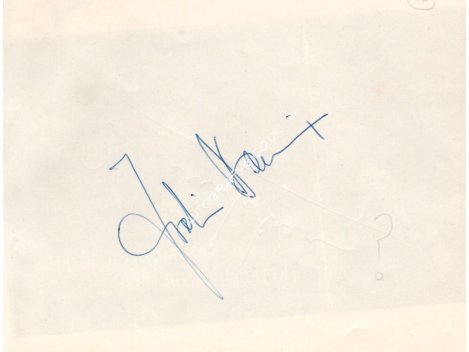 Jo Bonnier F1 genuine authentic signed autograph page. COA UACC