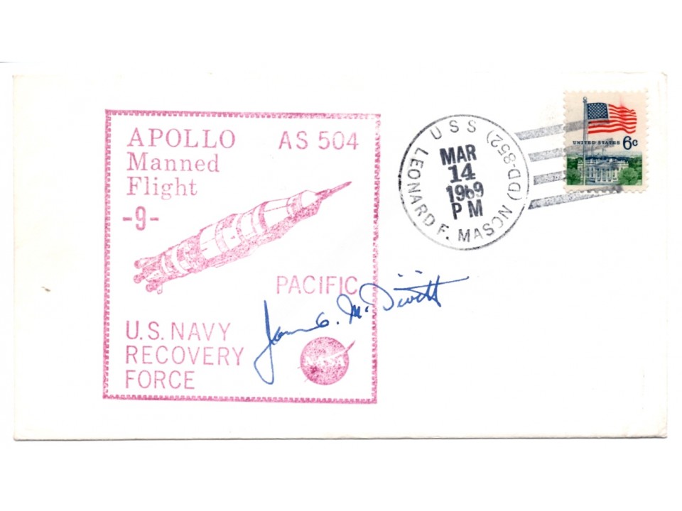 Jim McDivitt Gemini Apollo authentic signed Genuine signature FDC. COA UACC Jim McDivitt Gemini Apollo authentic signed Genuine signature FDC. COA UACC