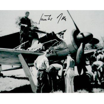WW2 Fw190 Gunther Rall signed original genuine authentic photo. COA UACC