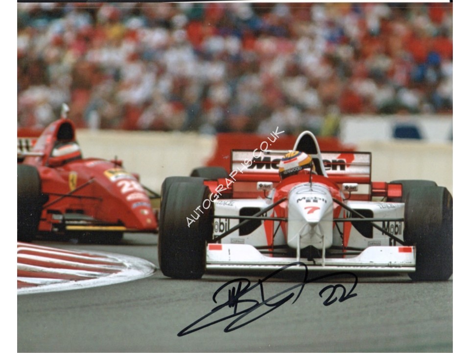 Mark Blundell McLaren F1 authentic signed autograph photo. COA UACC