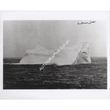 RMS Titanic signed autograph iceberg photo by Survivor Millvina. COA UACC