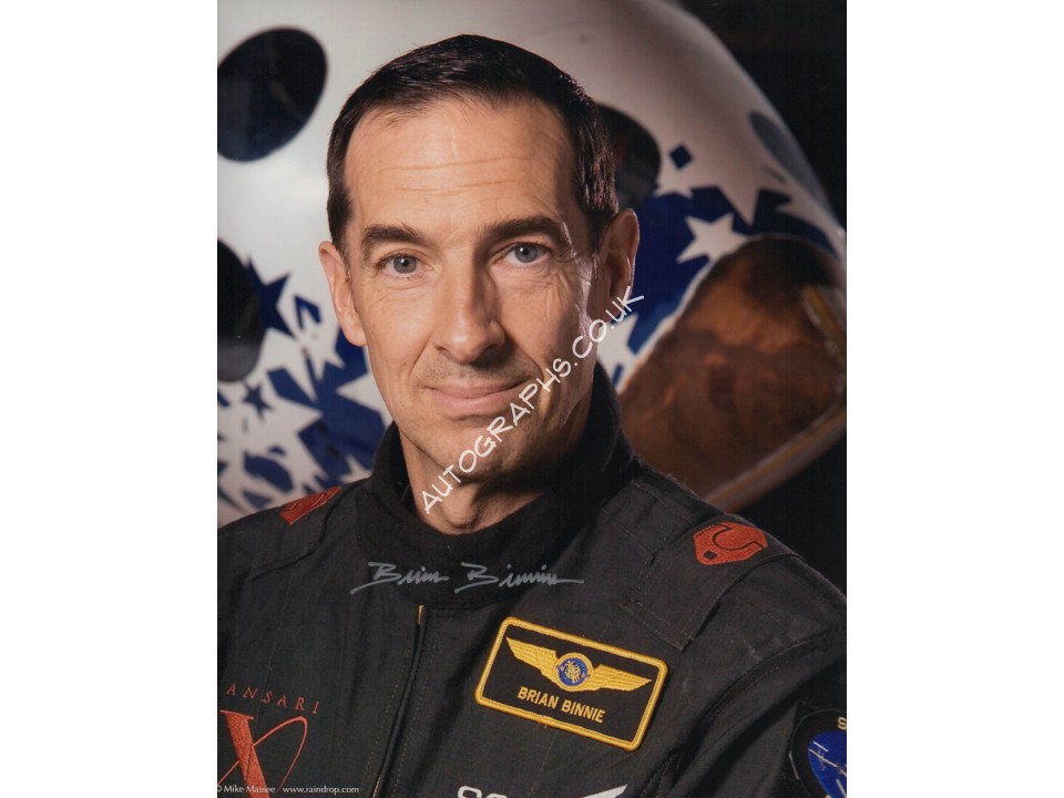 Brian Binnie Space Ship One genuine signed autograph photo. COA UACC Brian Binnie Space Ship One genuine signed autograph photo. COA UACC