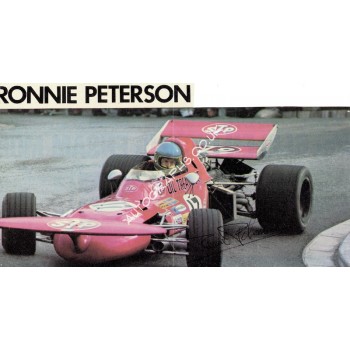 Ronnie Peterson  original authentic genuine autograph signed photo. COA UACC