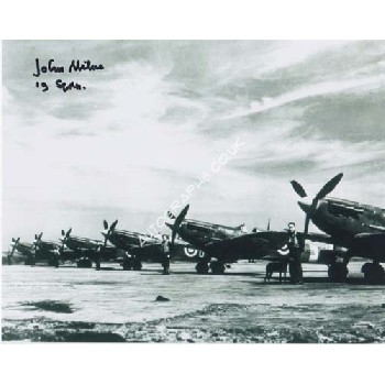 WW2 Spitfire rigger John Milne signed autograph photo 4. COA UACC