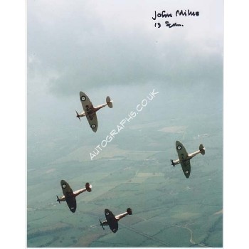 WW2 Spitfire rigger John Milne signed autograph photo 1. COA UACC