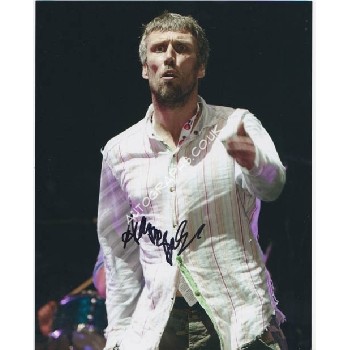 Bez, Happy Mondays signed colour photo. COA UACC