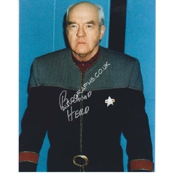 Star Trek Richard Herd authentic signed autograph photo. COA UACC