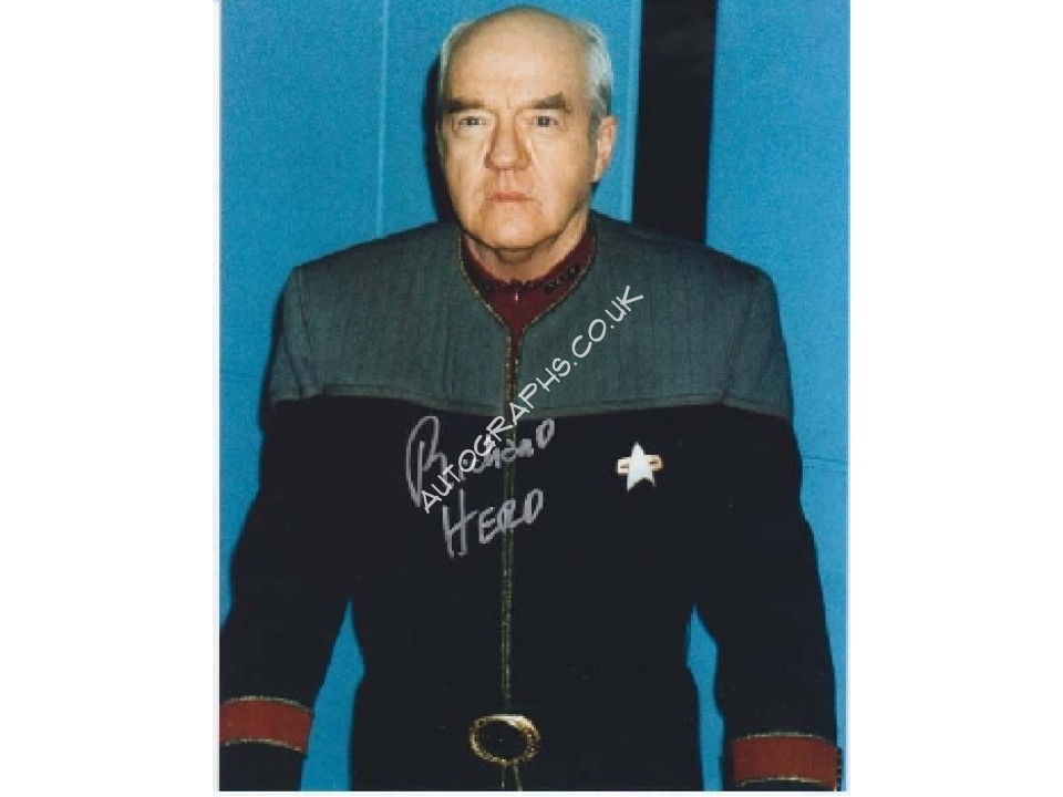 Star Trek Richard Herd authentic signed autograph photo. COA UACC