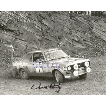 Hannu Mikkola & Hertz.  original authentic genuine autograph signed photo. COA UACC