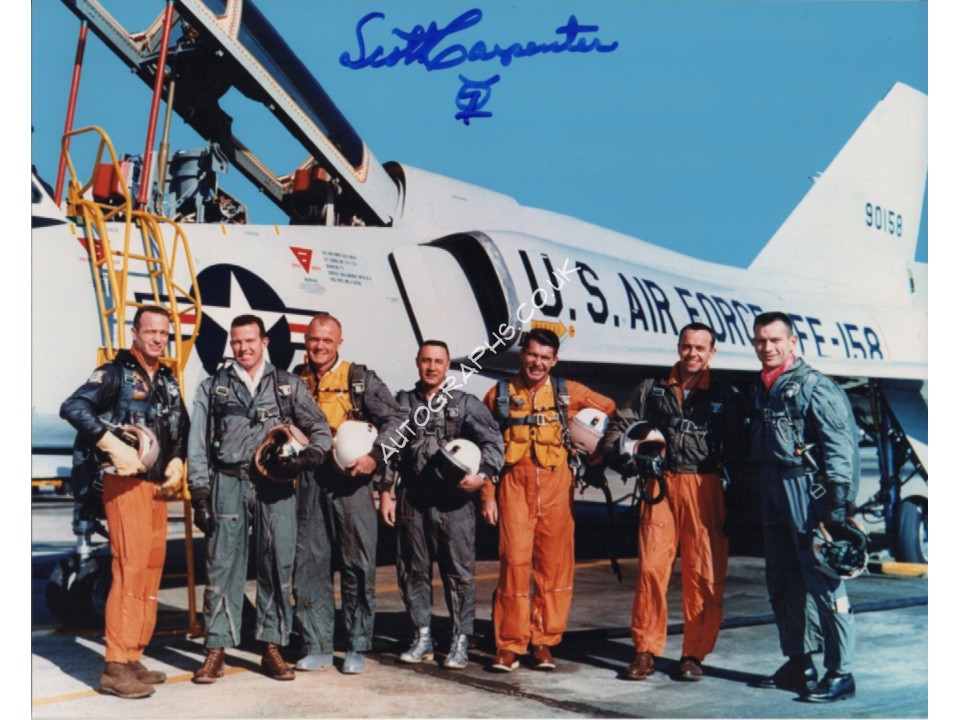 Mercury Scott Carpenter signed autograph colour photo 1. COA UACC
